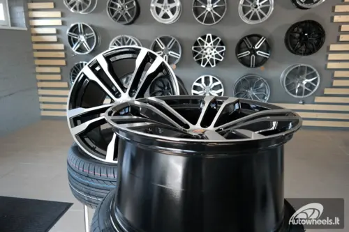 Ratlankis R20x11  5X120  ET  37  74.1  BK924  Black Polished (MB)  For BMW  (P2)  (Rear+Front)