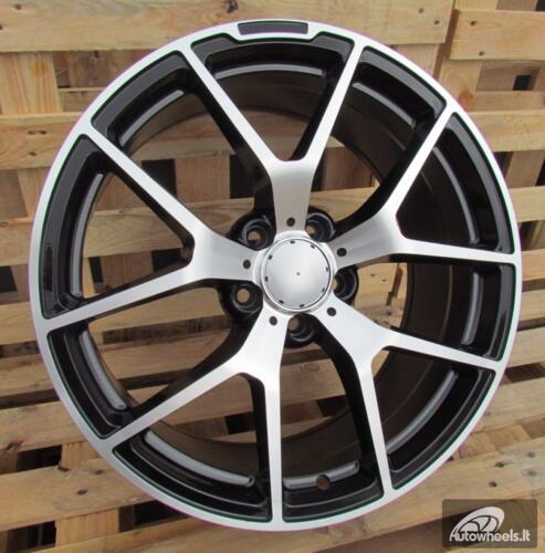 Ratlankis R20x8.5  5X112  ET  35  66.6  BK933  Black Polished (MB)  For MER  (K4)  (Rear+Front)