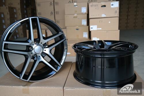 Ratlankis R19x8.5  5X112  ET  45  66.6  BK967  Black Polished (MB)  For MER  (K4)  ()