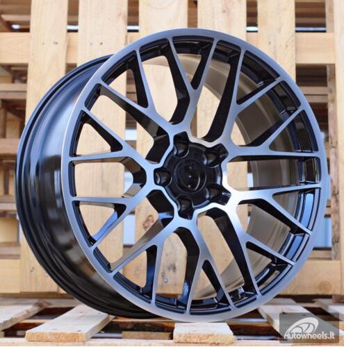 Ratlankis R20x9  5X112  ET  26  66.5  BK998  (SLY005)  Black Polished (MB)  For PORCH  (P2)  (Rear+Front)