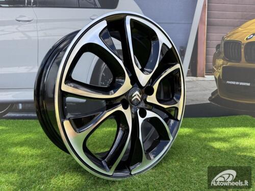 Ratlankis R18x7  5X108  ET  30  65.1  BY124  Black Polished (MB)  For CITRO  (Z1)