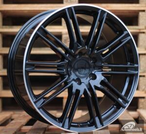 Ratlankis R21x10  5X130  ET  50  71.6  BY476  Black+Polished Lip (BLPL)  For PORCH  (P+Z6)