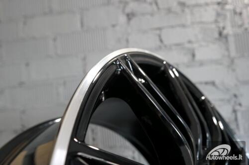 Ratlankis R18x8  5X130  ET  50  71.6  BY476  Black+Polished Lip (BLPL)  For PORCH  (Z2)