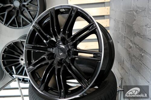 Ratlankis R18x8  5X130  ET  50  71.6  BY476  Black+Polished Lip (BLPL)  For PORCH  (Z2)