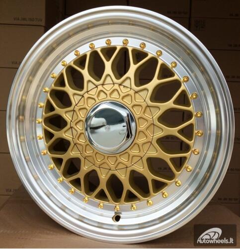 Ratlankis R17x7.5  8X100/108  ET  35  73.1  BY479  (XF135)  Gold+Polished (YP)  For RACIN  (R)  (Style BBS)