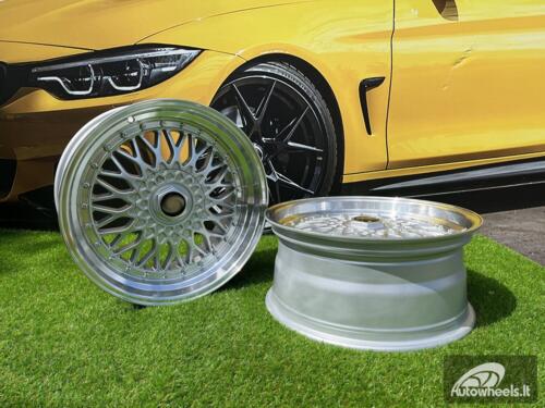 Ratlankis R18x8  10X112/120  ET  35  72.6  BY479  (XF135)  Silver+Polished Lip (SP)  For RACIN  (R)  (BBS Style Front+Rear)