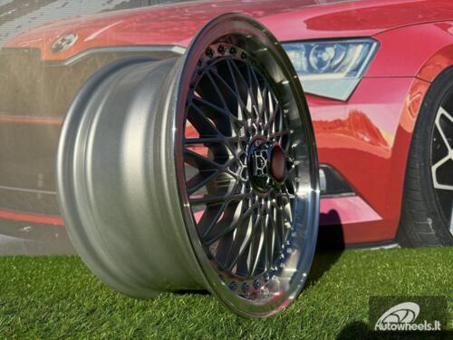 Ratlankis R15x7  8X100/108  ET  25  73.1  BY479  (LU247)  Silver+Polished Lip (SP)  For RACIN  (P1)  (BBS Style)