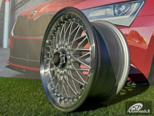 Ratlankis R15x7  8X100/108  ET  25  73.1  BY479  (LU247)  Silver+Polished Lip (SP)  For RACIN  (P1+R)  (BBS Style)