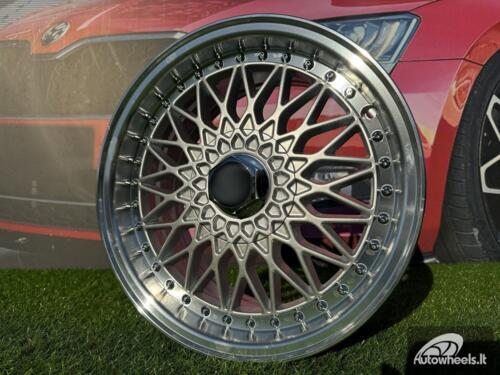 Ratlankis R15x8  8X100/114  ET  20  73.1  BY479  (LU247)  Silver+Polished Lip (SP)  For RACIN  (P1)  (BBS Style)