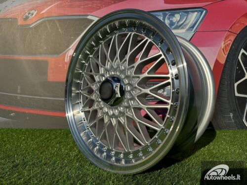 Ratlankis R15x8  8X100/114  ET  20  73.1  BY479  (LU247)  Silver+Polished Lip (SP)  For RACIN  (R+Z5)  (BBS Style)