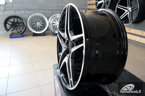 Ratlankis R19x9.5  5X112  ET  43  66.6  BY496  Black Polished (MB)  For MER  (P2)  (Rear+Front)