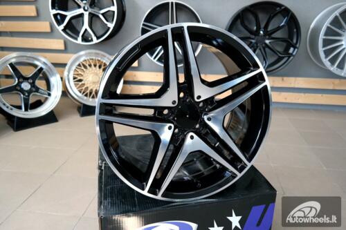 Ratlankis R19x9.5  5X112  ET  43  66.6  BY496  Black Polished (MB)  For MER  (P2)  (Rear+Front)