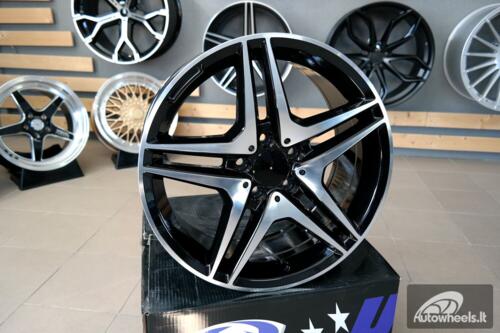 Ratlankis R18x8  5X112  ET  43  66.6  BY496  Black Polished (MB)  For MER  (Z1)  (Rear+Front)