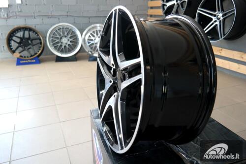 Ratlankis R18x9.5  5X112  ET  45  66.6  BY496  Black Polished+Powder Coating (MBPC)  For MER  (P1)  (Rear+Front)