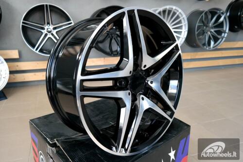 Ratlankis R18x9.5  5X112  ET  45  66.6  BY496  Black Polished+Powder Coating (MBPC)  For MER  (P1)  (Rear+Front)