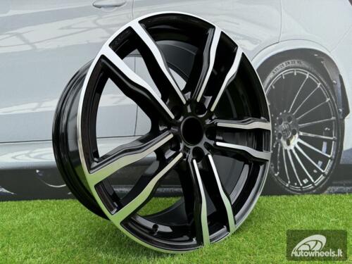 Ratlankis R20x11  5X120  ET  37  74.1  BY588  (DLJ588)  Black Polished (MB)  For BMW  (P+Z1)  (Rear+Front)