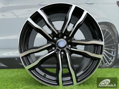Ratlankis R20x11  5X120  ET  37  74.1  BY588  (DLJ588)  Black Polished (MB)  For BMW  (P+Z3)  (Rear+Front)