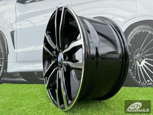 Ratlankis R20x11  5X120  ET  37  74.1  BY588  (DLJ588)  Black Polished (MB)  For BMW  (P+Z3)  (Rear+Front)