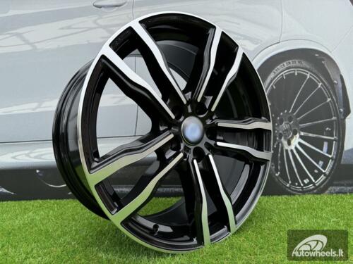 Ratlankis R20x11  5X120  ET  37  74.1  BY588  (DLJ588)  Black Polished (MB)  For BMW  (P+Z3)  (Rear+Front)