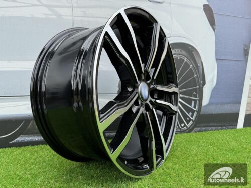 Ratlankis R20x11  5X120  ET  37  74.1  BY588  (DLJ588)  Black Polished (MB)  For BMW  (P+Z3)  (Rear+Front)