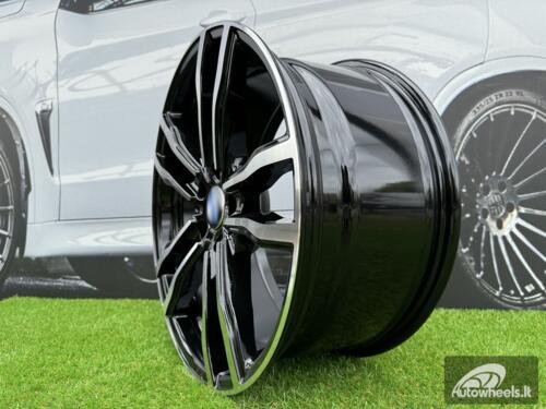 Ratlankis R21x10.5  5X120  ET  45  74.1  BY588  (DLJ588)  Black Polished (MB)  For BMW  (Z2)  (Rear+Front)