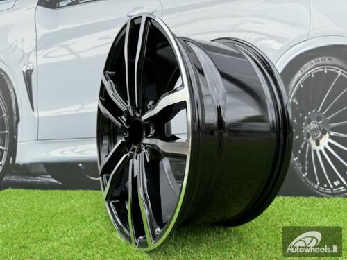 Ratlankis R21x11.5  5X120  ET  38  74.1  BY588  (DLJ588)  Black Polished (MB)  For BMW  (Z4)  (Rear+Front)