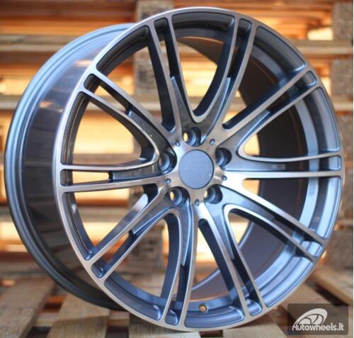 Ratlankis R19x8.5  5X120  ET  33  72.6  BY599  Grey Polished (MG)  For BMW  (K7)  ((Rear+Front))