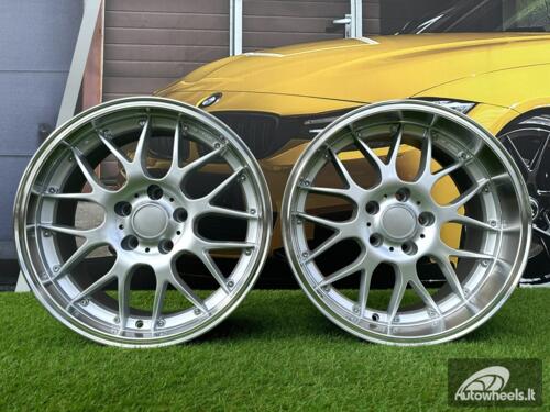 Ratlankis R18x8  5X120  ET  35  72.6  BY773  Silver+Polished Lip (SP)  For BMW  (Z1+Z3+Z2+Z6)  (Rear+Front)