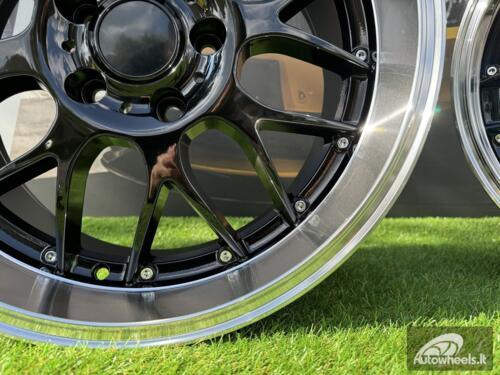 Ratlankis R18x8  5X120  ET  35  72.6  BY773  Black+Polished Lip (BLPL)  For BMW  (Z2+Z6+Z3)  (REAR+FRONT)