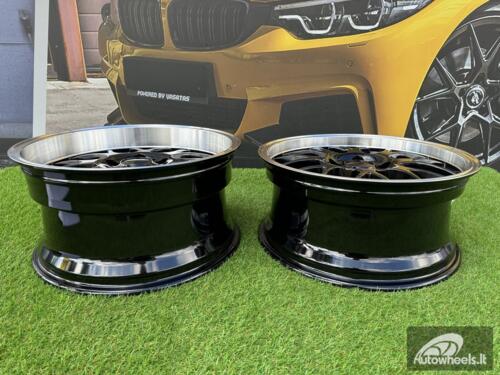 Ratlankis R18x8  5X120  ET  35  72.6  BY773  Black+Polished Lip (BLPL)  For BMW  (Z2+Z6+Z3)  (REAR+FRONT)