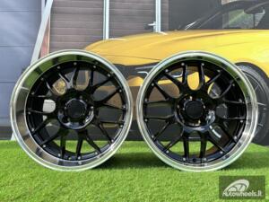 Ratlankis R18x9  5X120  ET  38  72.6  BY773  Black+Polished Lip (BLPL)  For BMW  (Z6)  (REAR+FRONT)
