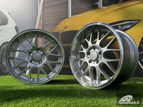 Ratlankis R18x9  5X120  ET  20  74.1  BY773  Silver+Polished Lip (SP)  For BMW  (Z6)  (Rear+Front)