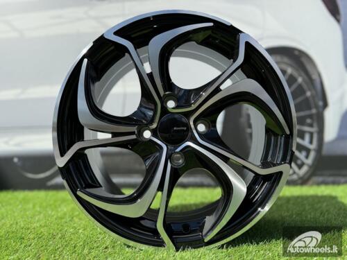 Ratlankis R15x6.5  4X100  ET  40  60.1  BY980  (LU1235)  Black Polished (MB)  For RACIN  (P1)