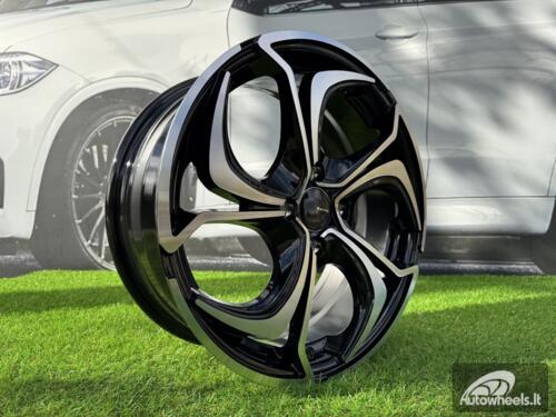 Ratlankis R15x6.5  4X100  ET  40  60.1  BY980  (LU1235)  Black Polished (MB)  For RACIN  (Z5)