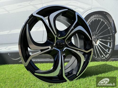 Ratlankis R14x5.5  5X100  ET  40  60.1  BY980  Black Polished (MB)  For RACIN  (Z1)