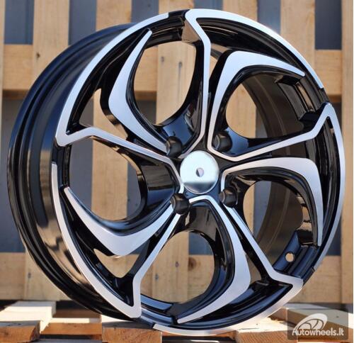 Ratlankis R14x5.5  4X100  ET  40  60.1  BY980  (LU1235)  Black Polished (MB)  For RACIN  (Z5)