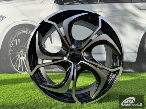 Ratlankis R14x5.5  4X100  ET  40  60.1  BY980  (LU1235)  Black Polished (MB)  For RACIN  (Z5)