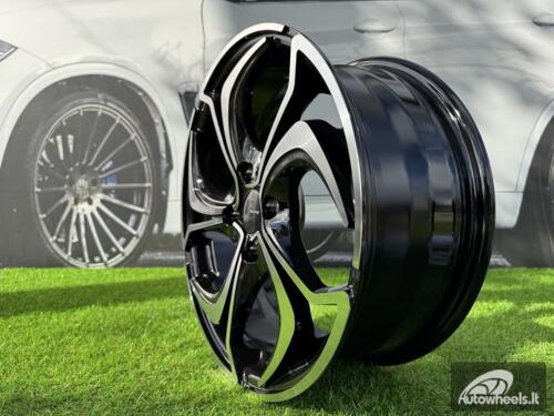 Ratlankis R14x5.5  4X100  ET  40  60.1  BY980  (LU1235)  Black Polished (MB)  For RACIN  (Z5)