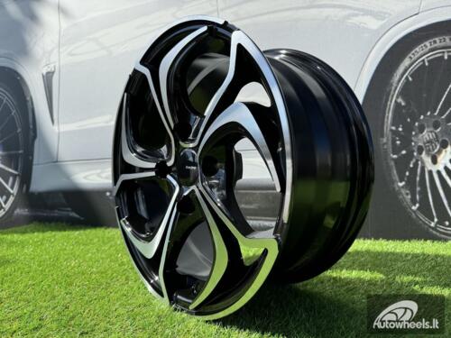 Ratlankis R14x5.5  4X100  ET  40  60.1  BY980  (LU1235)  Black Polished (MB)  For RACIN  (Z5)