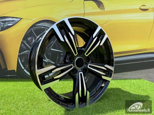 Ratlankis R19x9.5  5X120  ET  38  72.6  BY983  Black Polished (MB)  For BMW  (P+Z3)  (Rear+Front)