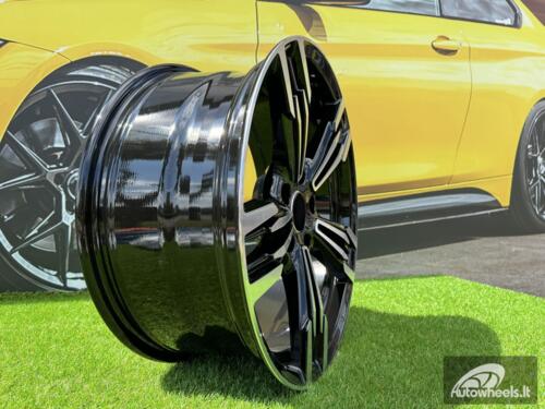 Ratlankis R19x9.5  5X120  ET  38  72.6  BY983  Black Polished (MB)  For BMW  (P+Z3)  (Rear+Front)