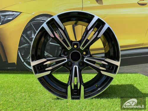 Ratlankis R20x9.5  5X120  ET  38  72.6  BY983  Black Polished (MB)  For BMW  (Z1)  (REAR+FRONT)