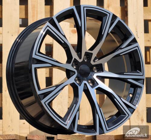 Ratlankis R19x9  5X112  ET  40  66.6  D1130  Black Polished (MB)  For BMW  (K7+K3)  (Rear+Front)