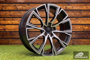Ratlankis R19x9  5X112  ET  40  66.6  D1130  Black Polished (MB)  For BMW  (K7+K3)  (Rear+Front)