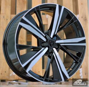 Ratlankis R19x8  5X108  ET  40  65.1  D1918  Black Polished (MB)  For PEUG  (Z2+Z6)