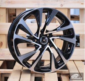 Ratlankis R17x7  5X108  ET  25  65.1  E1011  (FR387)  Black Polished (MB)  For CITRO  (D4+R)