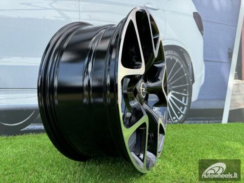 Ratlankis R17x7.5  5X115  ET  42  70.1  E236  (BK518)  Black Polished (MB)  For OPEL  (K2)