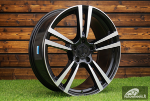 Ratlankis R20x9.5  5X130  ET  55  71.6  E946  (BY249)  Black Polished (MB)  For PORCH  (Z2)  (Rear+Front)