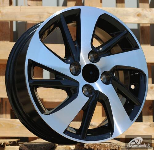Ratlankis R14x5.5  4X100  ET  45  54.1  F0458  (LU1543)  Black Polished (MB)  For TOYOT  (R+Z5)