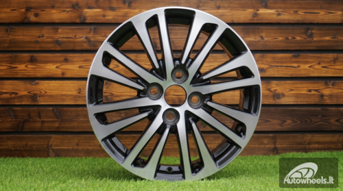 Ratlankis R14x5.5  4X100  ET  45  54.1  F1438  (LU1437)  Black Polished (MB)  For TOYOT  (R+Z5+P1)
